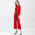 Long Sleeve Round Neck Floral Edge Chinese Suit