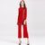 Long Sleeve Round Neck Floral Edge Chinese Suit