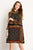 Paisley Pattern Modern Cheongsam Mini A-line Dress