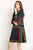 Mini robe trapèze moderne à motif cachemire Cheongsam