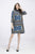 3/4 Sleeve Modern Cheongsam Mini Floral A-line Dress