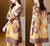 V Neck Folded Floral Print Chinese Style Casual Dress Boho Dress