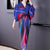 Manches chauve-souris plié imprimé floral moulante style chinois robe décontractée robe Boho