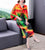 Fledermausärmel gefalteter Blumendruck Bodycon im chinesischen Stil beiläufiges Kleid Boho-Kleid