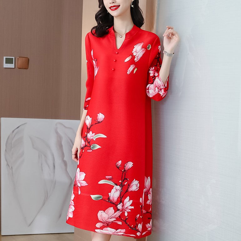 chinese casual dress Modern Chinese Outfit Female Casual Zen Tea Dress