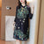 3/4 Sleeve Knee Length Folded Floral Print Chinese Style Casual Dress Boho Dress