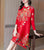 3/4 Sleeve Knee Length Folded Floral Print Chinese Style Casual Dress Boho Dress