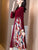 Vestido informal de estilo chino de terciopelo floral doblado con cuello de ojo de cerradura Vestido bohemio
