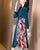 Keyhole Neck Folded Floral Velvet Chinese Style Casual Dress Boho Dress