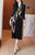3/4 manga con cuello en V doblado floral estilo chino vestido casual vestido boho