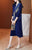 3/4 manga con cuello en V doblado floral estilo chino vestido casual vestido boho