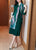 3/4 Sleeve V Neck Folded Floral Chinese Style Casual Dress Boho Dress