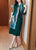 3/4 Ärmel V-Ausschnitt Gefaltet Floral Chinese Style Casual Dress Boho Dress