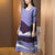 Half Sleeve Round Neck Folded Chinese Style Casual Dress Boho Dress