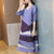 Half Sleeve Round Neck Folded Chinese Style Casual Dress Boho Dress