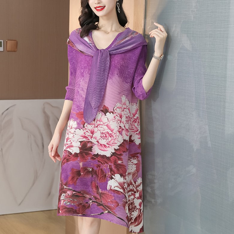 casual dress with scarf little white dress silk scarves accessories spring and summer season