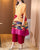 Vestido casual de estilo chino floral doblado de media manga con cuello redondo