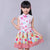 Vestido qipao floral cheongsam de manga corta para niños pequeños