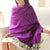 Leaves Pattern Soft & Warm Pleuche Scarf Shawl with Tassels