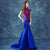 Cheongsam Top Mermaid Evening Dress with Floral Embroidery Appliques