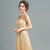 Illusion Neck Cap Sleeve A-line Evening Dress Full of Sequins