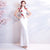 Floral Cheongsam Top Full Length Mermaid Evening Dress