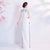 Floral Embroidery Applique Lace Neck Traditional Cheongsam Evening Dress