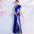 Floral Embroidery Appliques Cheongsam Top Mermaid Evening Dress