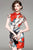 Floral Satin Bodycon Knee Length Cheongsam Chinese Dress