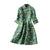 Half Sleeve Cheongsam Top Bubble Skirt Floral Dress
