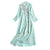 3/4 Sleeve Floral Embroidery Organza Tea Length Dress