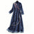 3/4 Sleeve Floral Embroidery Organza Tea Length Dress