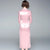 Floral Embroidery Long Sleeve Cheongsam Chinese Style Evening Dress