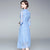 Mandarin Collar Cheongsam Top Floral Hollow Lace Dress