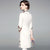 Floral Embroidery Long Sleeve Cheongsam Herve Leger Dress