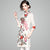 Floral Embroidery Long Sleeve Cheongsam Herve Leger Dress
