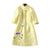 Lotus Embroidery Knee Length Cheongsam Lace-merging Dress