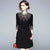 Round Neck Long Sleeve Kint Dress with Sequining & Beading