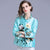 Floral Embroidery 3/4 Sleeve Short Chinese Jacket