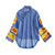 Mandarin Sleeve Floral Embroidery Traditional Chinese Coat with Strap Buttons