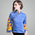 Mandarin Sleeve Floral Embroidery Traditional Chinese Coat with Strap Buttons