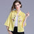 3/4 Sleeve Mandarin Collar Floral Embroidery Traditional Chinese Jacket