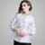 Round Neck Floral Embroidery Simple Style Chinese Jacket