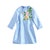 Half Sleeve Round Neck Floral Embroidery Chinese Style Blouse