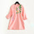 Half Sleeve Round Neck Floral Embroidery Chinese Style Blouse
