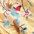 Abrigo estilo chino con bordado floral y fénix
