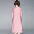 Mandarin Collar Knee Length Chinese Style Floral Embroidery Wind Coat