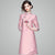 Cheongsam Top Long Sleeve Mandarin Collar Knee Length Chinese Dress