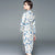 Long Sleeve Butterflies Pattern Fancy Cotton Cheongsam Chinese Dress