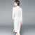 Long Sleeve Knee Length Fancy Cotton Cheongsam Day Dress